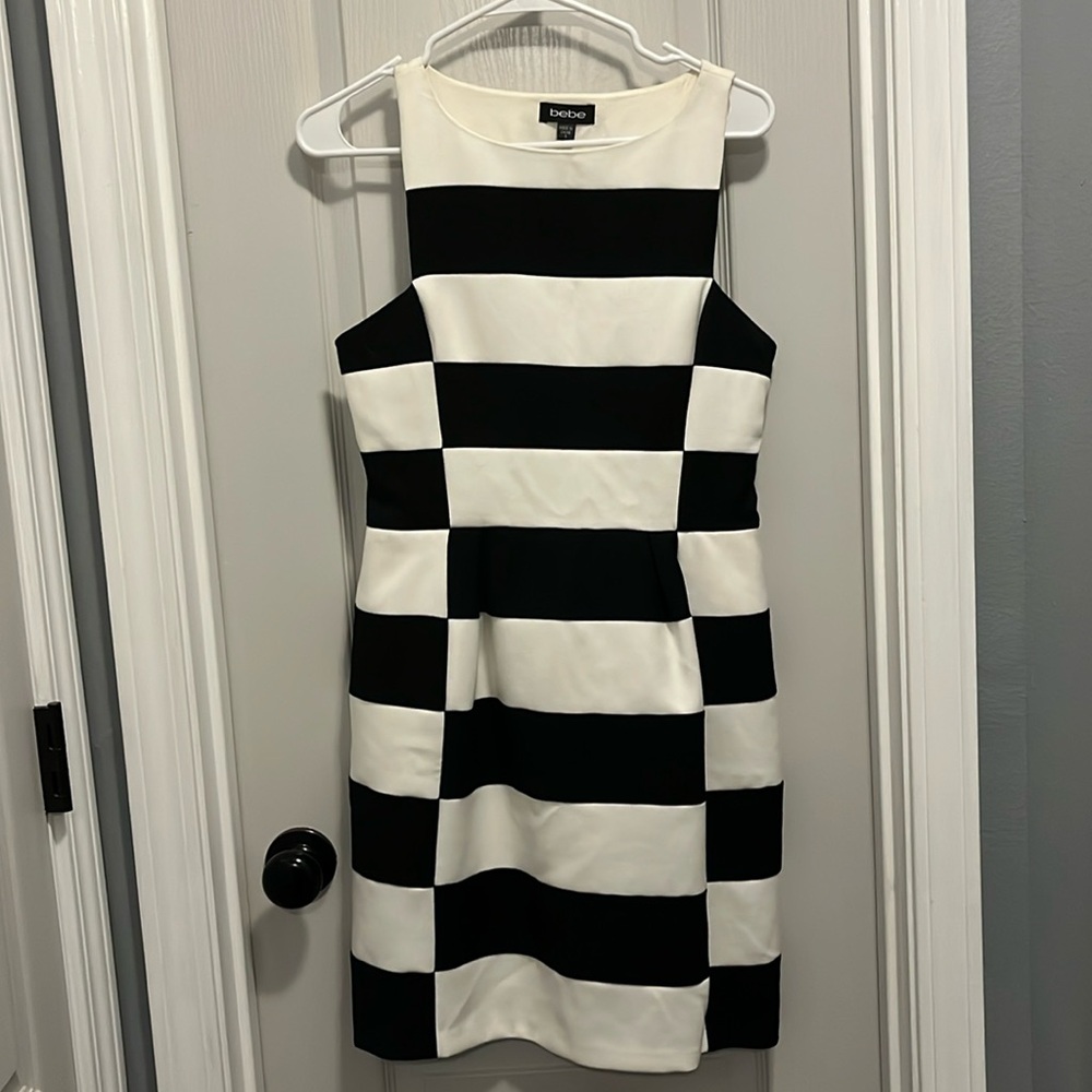 Bebe black and white dress
